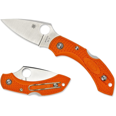 Spyderco 2024 Spyderco Dragonfly 2 Lightweight Orange Plain SPY-C28POR2